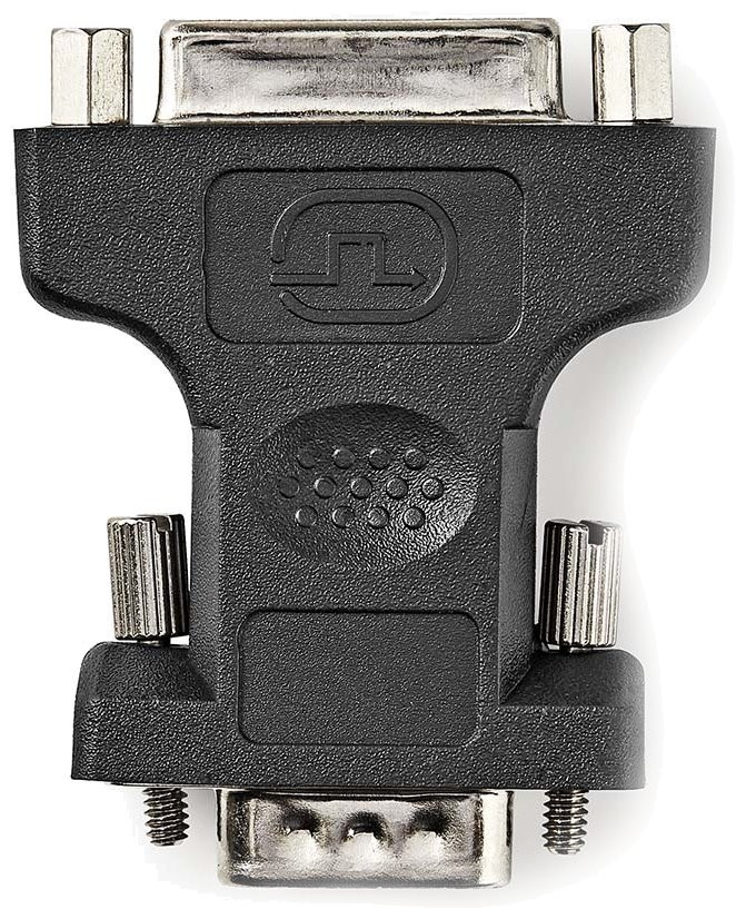 NEDIS adaptér VGA - DVI/ zástrčka VGA - 24+5pinová zásuvka DVI-I/ blistr/ černý