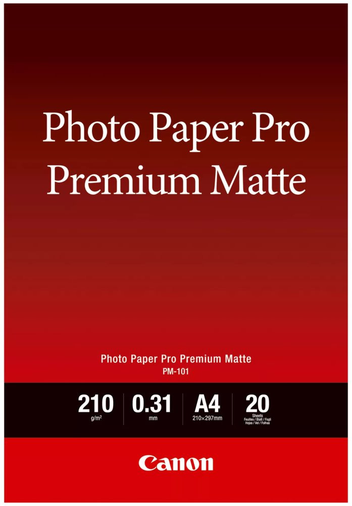 Canon fotopapír  PM-101   Premium Matte A4 20 listů