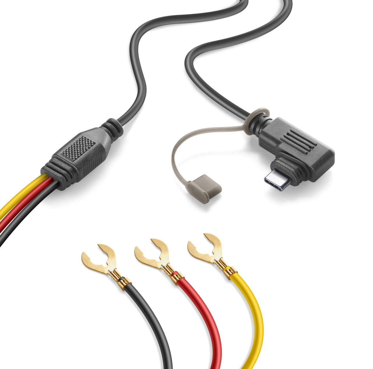 Interphone napájecí kabel pro Ridesync 5,5“, USB-C / baterie