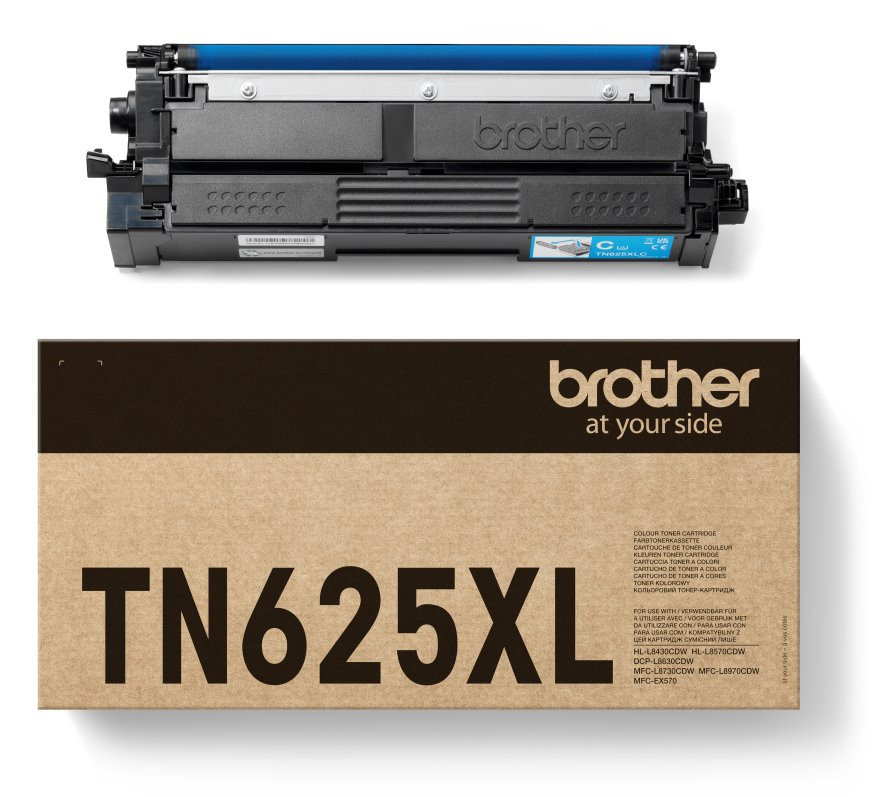 BROTHER toner TN625XLC pro HL-L8430/ DCP-L8630/MFC-L8730CDW / 4500 stran / cyan
