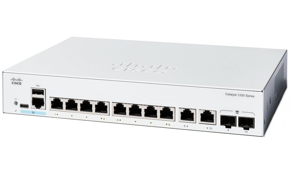 Cisco Catalyst 1200 8-port GE, Ext PS, 2x1G Combo