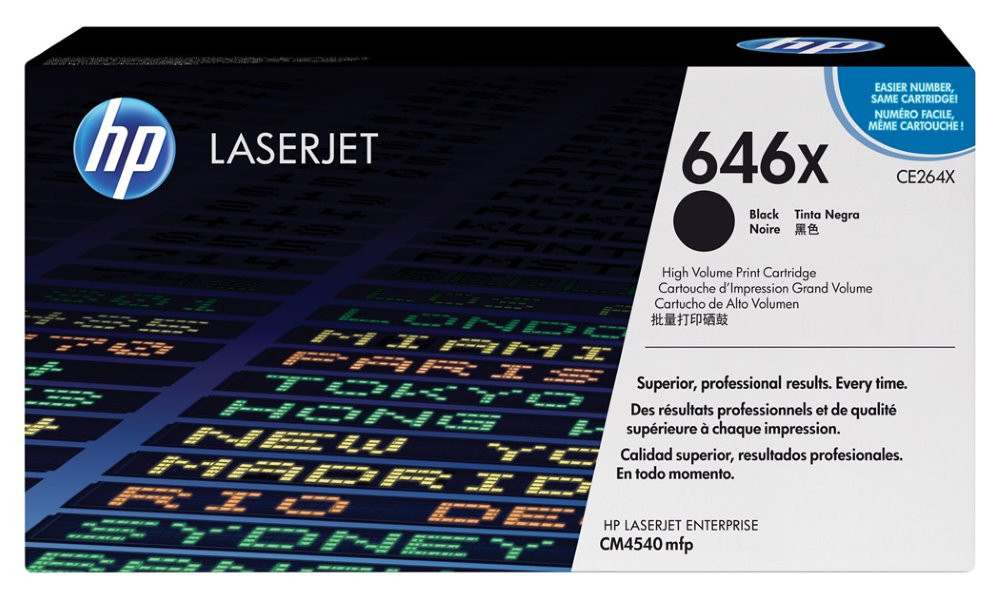 HP 646X Černá originální tonerová kazeta LaserJet s vysokou výtěžností