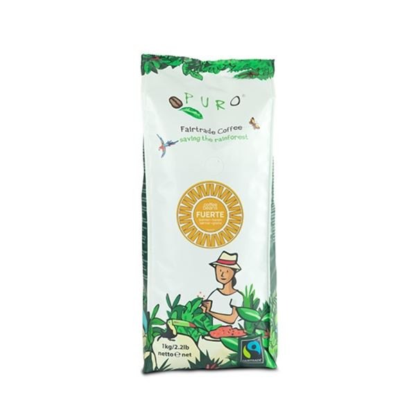Zrnková káva Fairtrade Puro Fuerte, 1000 g