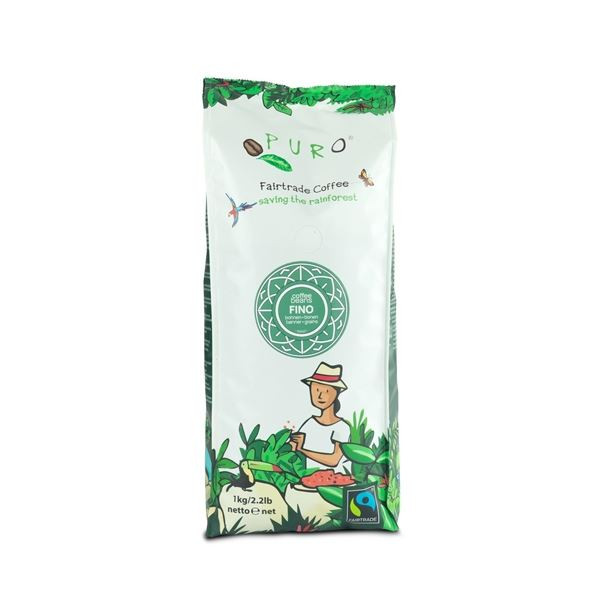 Zrnková káva Fairtrade Puro Fino, 1 kg