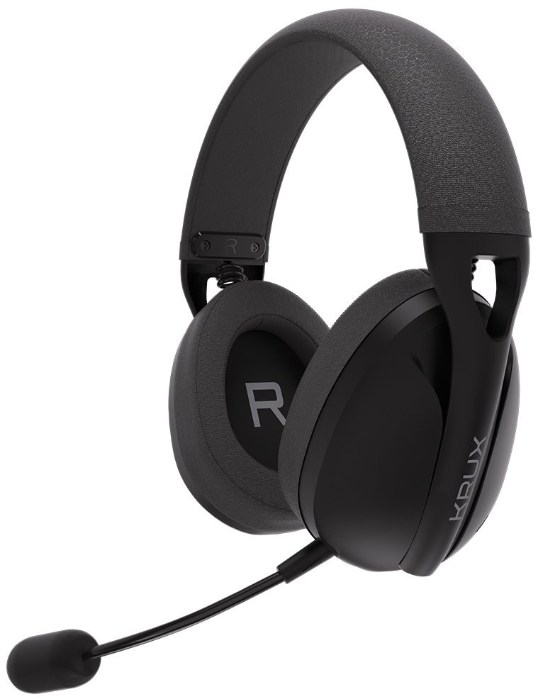 Krux headset Clapz Wireless Black / bezdrátový / 2,4GHz / USB / BT/ lehký / černý