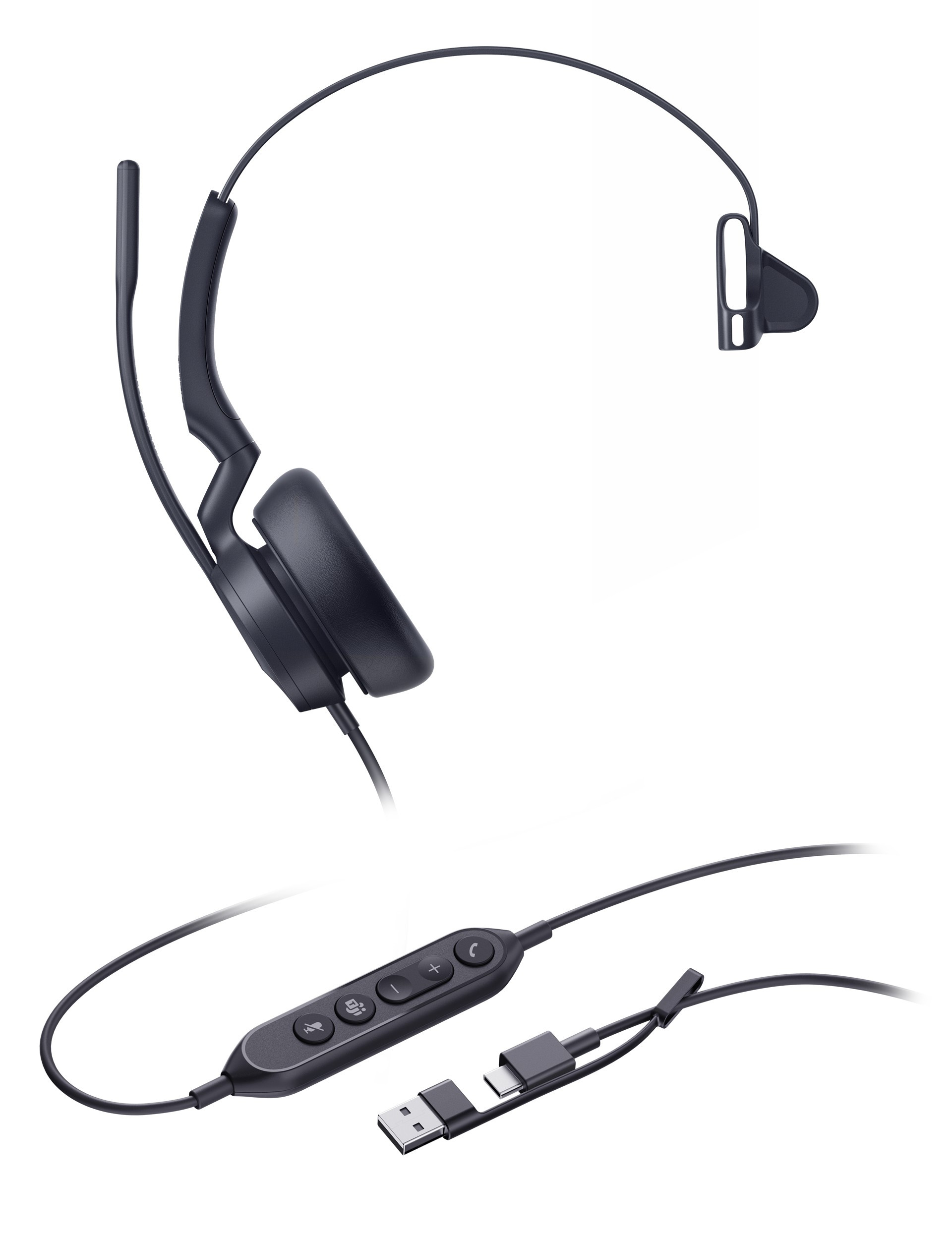 Yealink UH46 Mono USB-C/A, náhlavní souprava