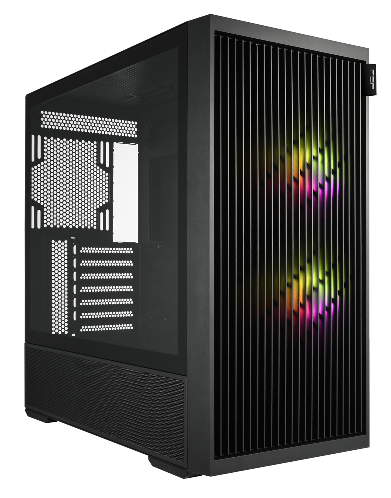 FSP M330-BA/Midi Tower/Transpar./Černá