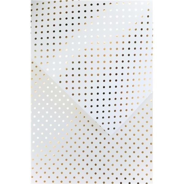 Kreativní papír A4 Polka Dot,190 g,bílý/zlatý,10ks