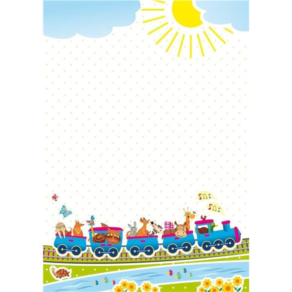 Diplom A4 - motiv dětský vlak, 170 g/m2, 25 ks