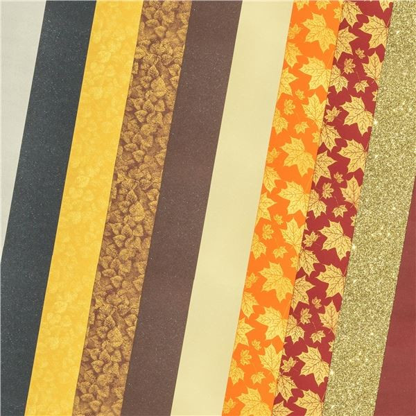 Kreativní papír A4 Golden Leaves, 250g,zl.mix,10ks