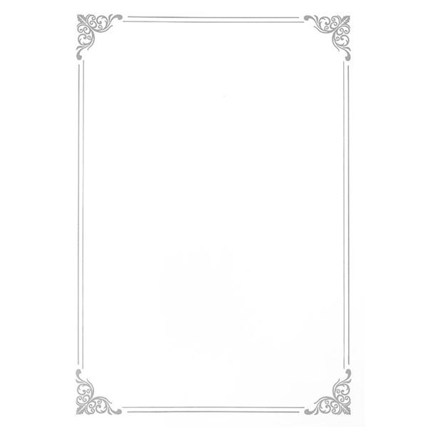 Diplom A4 - stříbrný rámeček, 190 g/m2, 20 ks