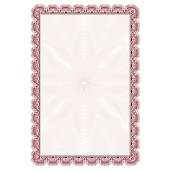 Diplom A4 - růžový rámeček, 170 g/m2, 25 ks