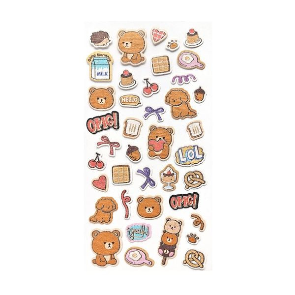 Dekorativní samolepky - ENJOY, hnědé, mix motivů