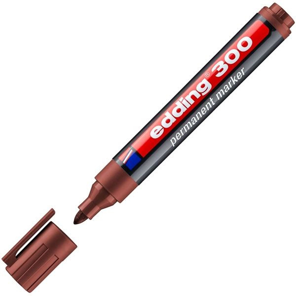 Permanentní popisovač Edding 300, hnědý