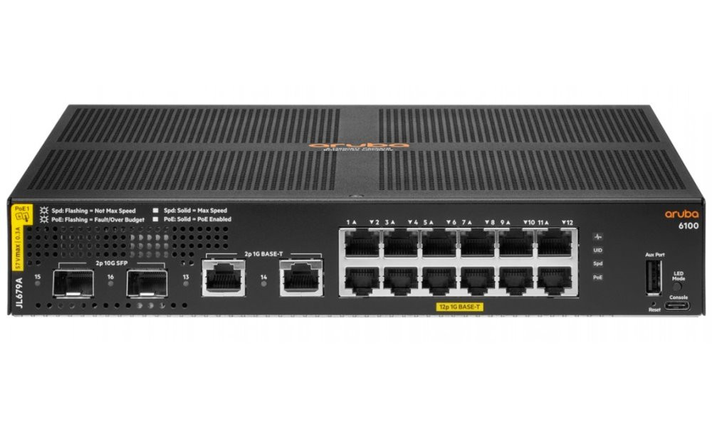 HPE Networking CX 6100 12G CL4 PoE 2G/2SFP+ 139W