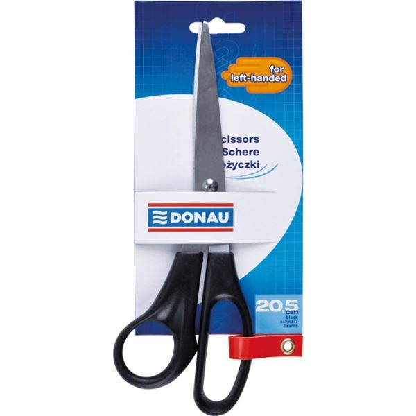 Nůžky Donau, levoruké, 20,5 cm, černé