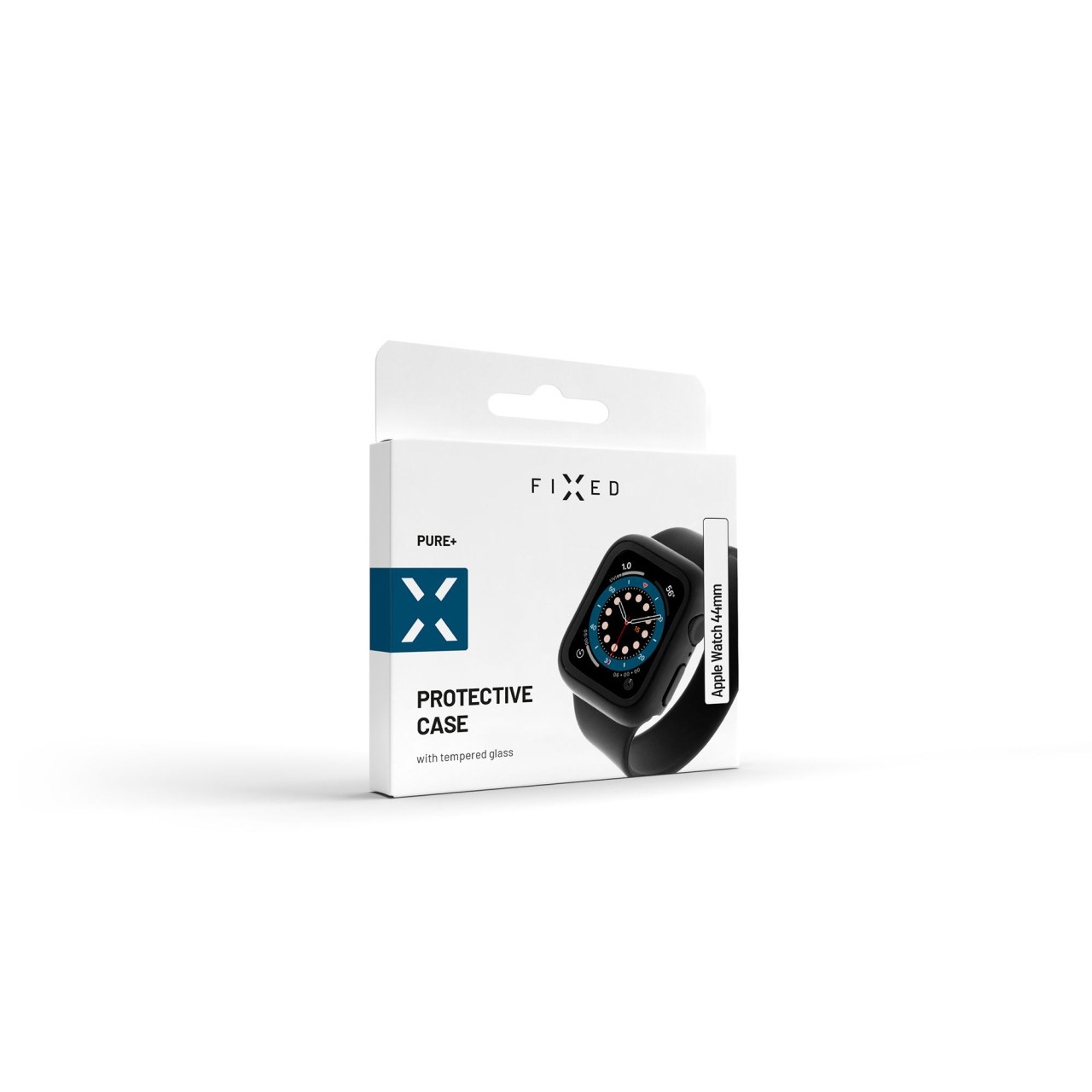 Ochranné pouzdro FIXED Pure+ s temperovaným sklem pro Apple Watch 40mm, černé