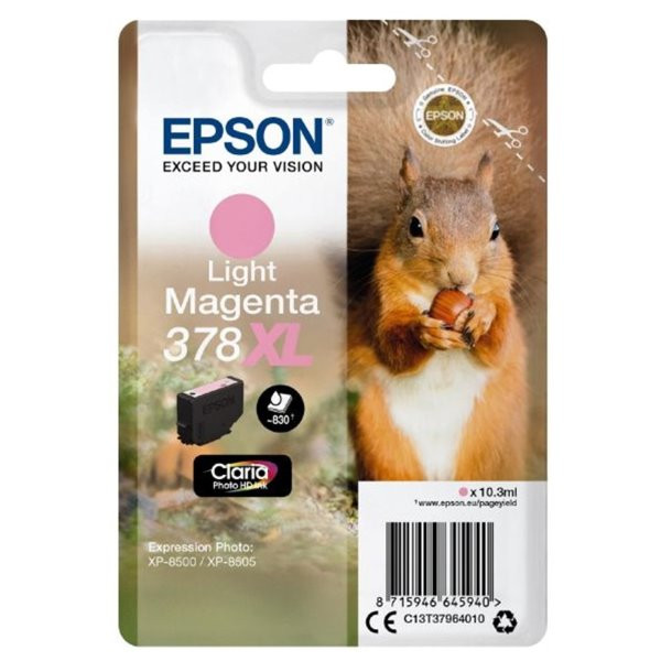 Epson inkoustová náplň/ C13T37964010/ 378 XL/ Expression Photo XP-8500, XP-8505/ světle purpurová