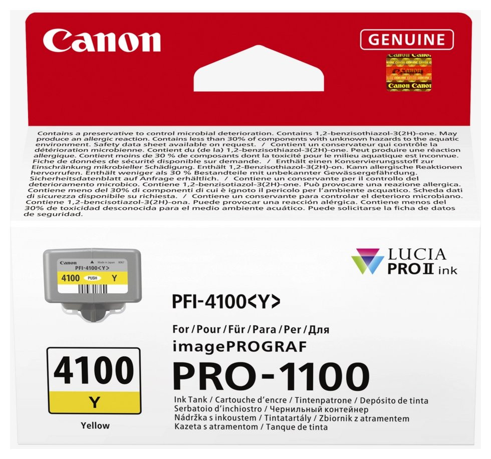 Canon inkoustová náplň INK PFI-4100 Y žlutá
