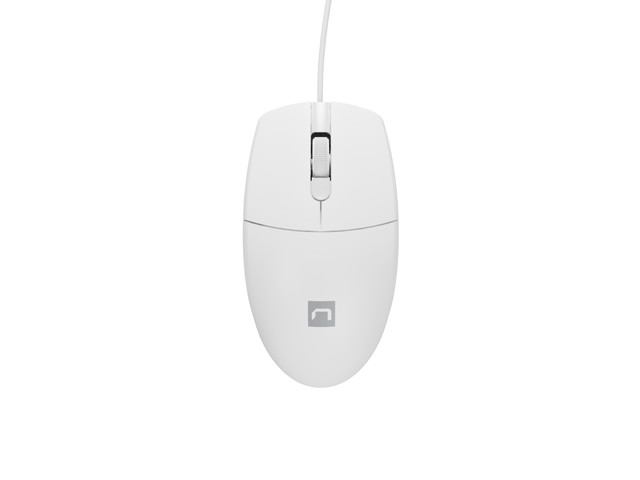 Natec optická myš RUFF 2/1 000 DPI/Kancelářská/Optická/1 000 DPI/Drátová USB/Bílá
