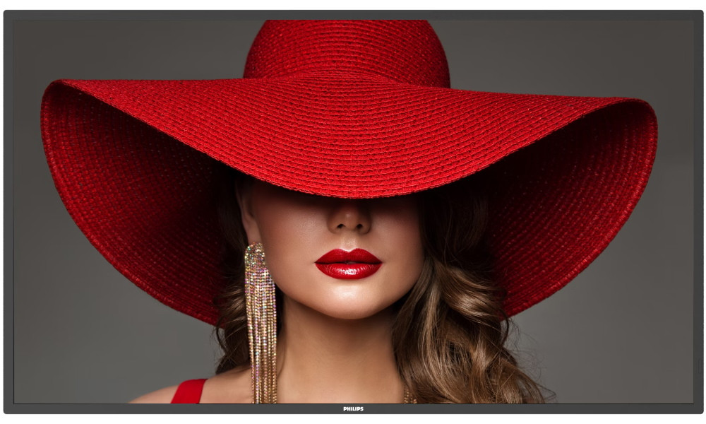 Philips IPS panel – 43" D-LED displej, UHD rozlišení, IPS panel, jas 500 cd/m2, provoz 24/7, Android 11