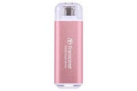 TRANSCEND Externí SSD ESD300P 512GB, External SSD, USB 10Gbps, Type C, růžová