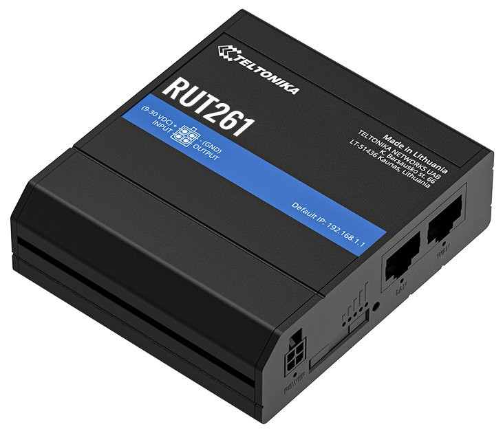 Teltonika RUT261 průmyslový router   1x LAN, 1x WAN, 1x SIM, LTE, Wi-Fi 4