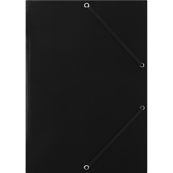 Karton.desky chlopně gumička Donau - A4, černé