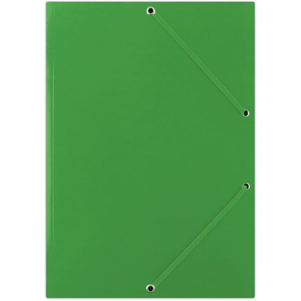 Karton.desky chlopně gumička Donau - A4, zelené