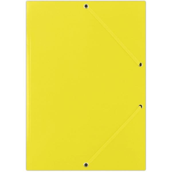 Karton.desky chlopně gumička Donau - A4, žluté