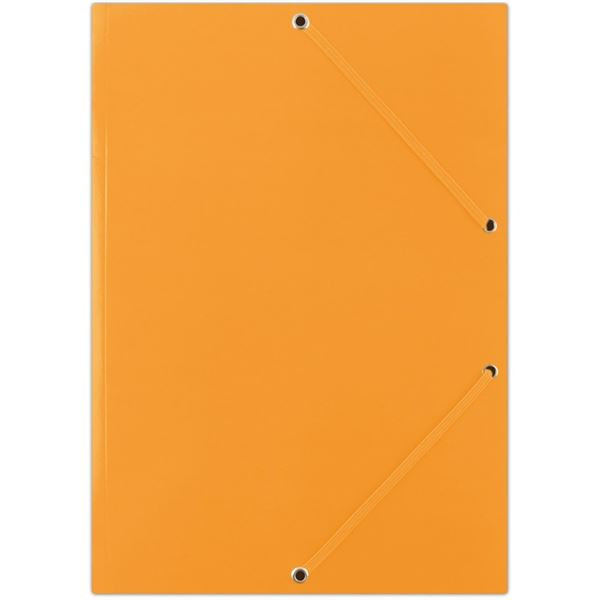 Karton.desky chlopně gumička Donau - A4, oranžové