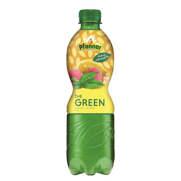 Zelený čaj Pfanner Citron a lychee 0,5 l, bal=12ks