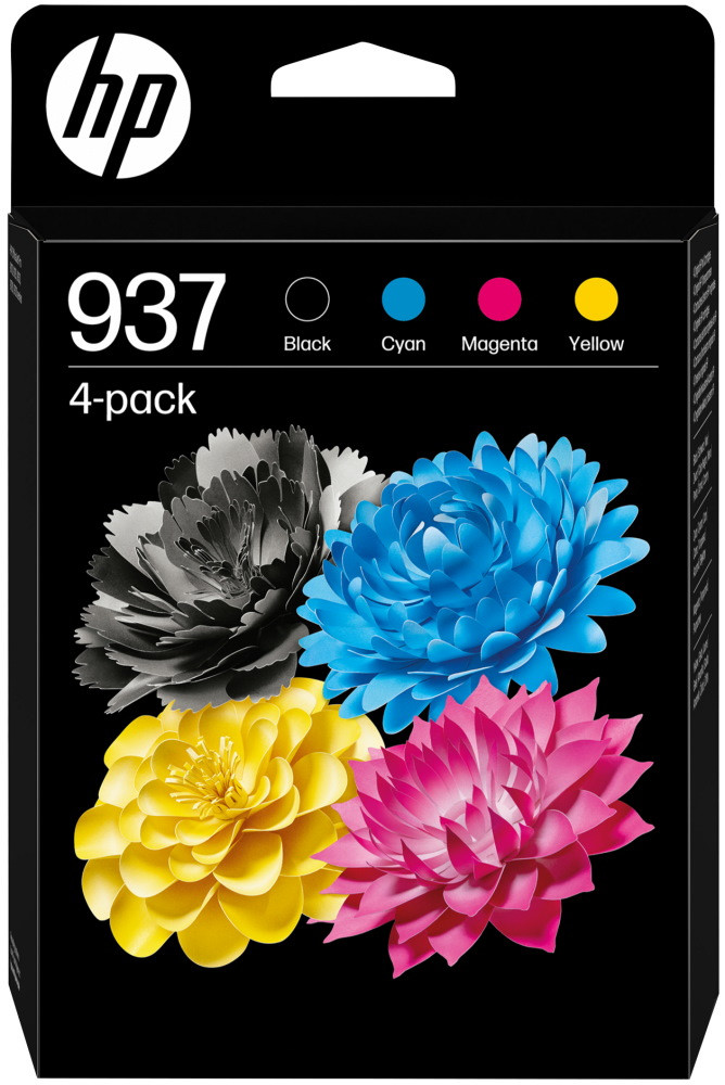 HP 937 CMYK originální kazeta 4-pack
