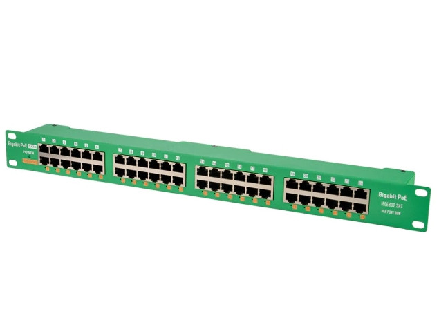 POE-PAN24-GBATF - 802.3af/at gigabitový stíněný 24-portový PoE panel