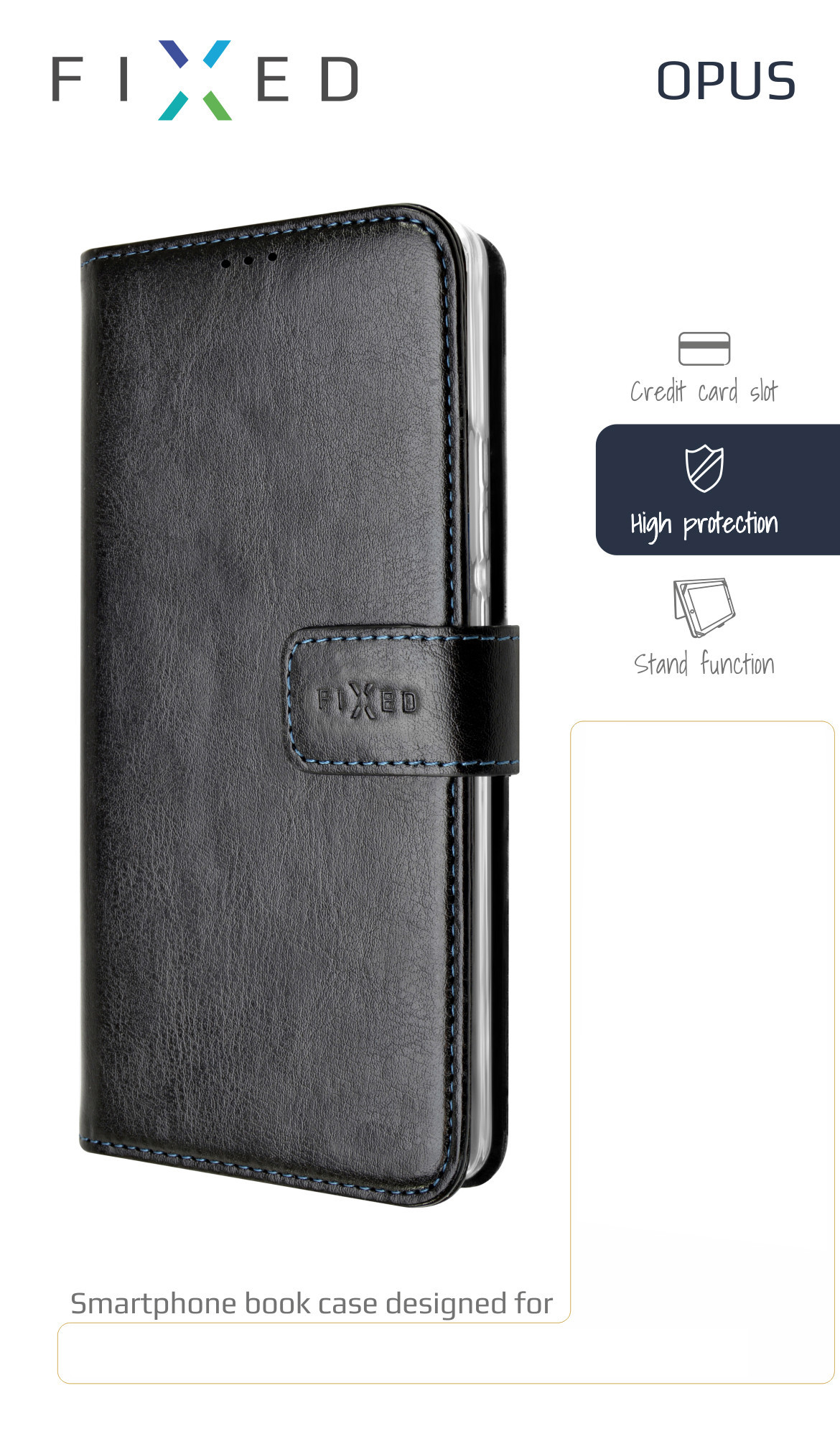 Pouzdro typu kniha FIXED Opus pro Xiaomi Redmi 9A/9A 2022, černé