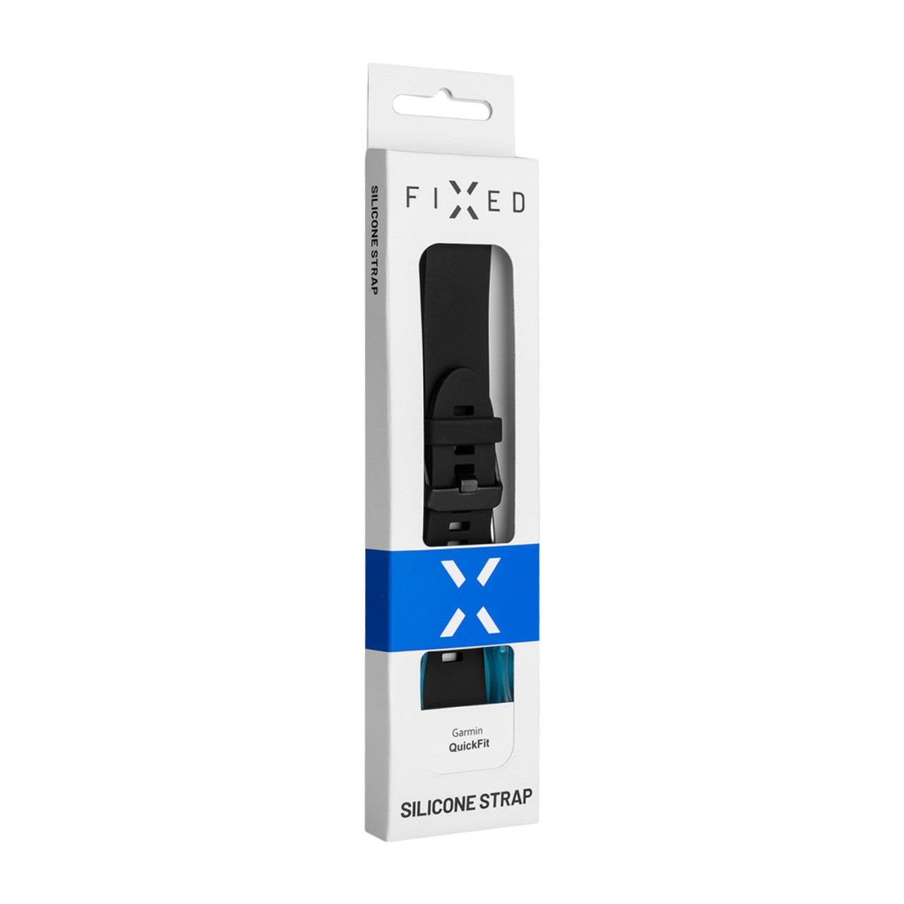 Silikonový řemínek FIXED Silicone Strap pro Garmin QuickFit 20mm, modrý