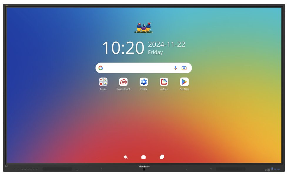 ViewSonic IFP 75"4K, Android 16 EDLA, 64 dotykov.bodů IR, 8G/128GB, HDMI,VGA,DP,,USB-A/B/C,RJ45,PIR sensor,2x20W speaker