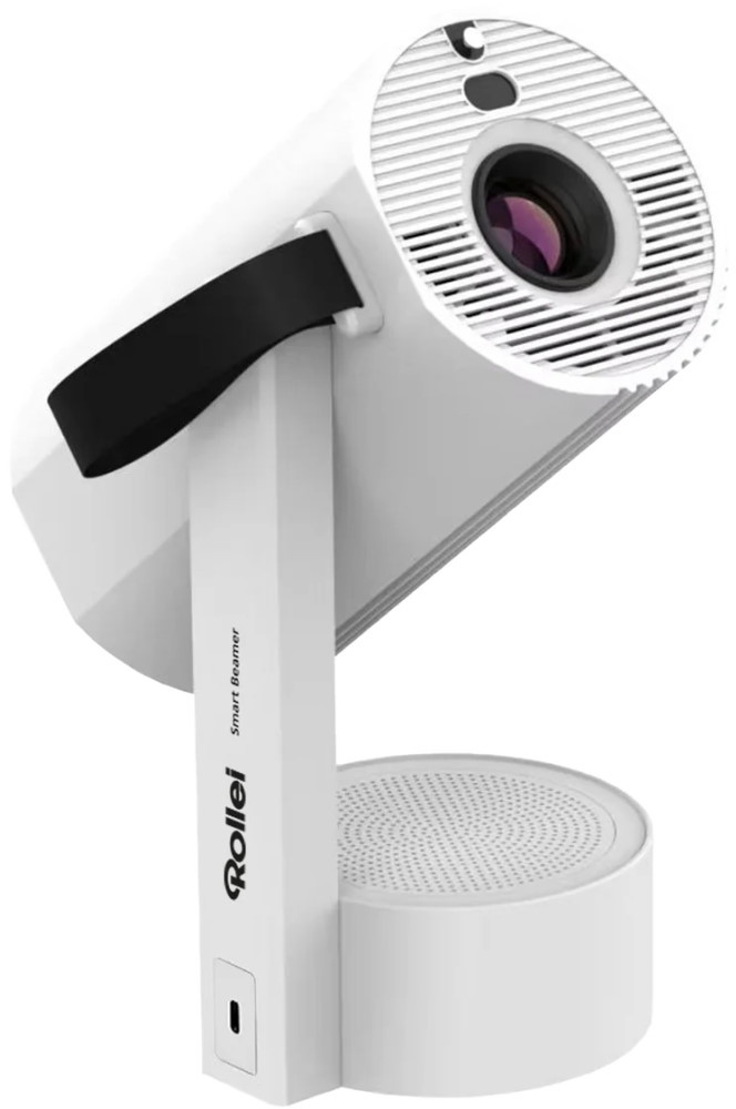 Rollei chytrý přenosný projektor SB-3L/ 1080p až 4K/ 300 ANSI/ 2000:1/ HDMI/ USB/ BT/ Wi-Fi/ Repro/ bílý