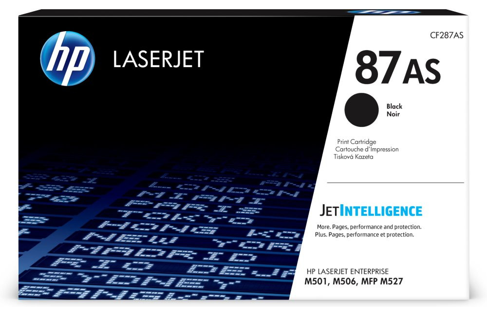 HP toner CF287AS (černý, 6000str.) pro LJ M506, M501, MFP M527