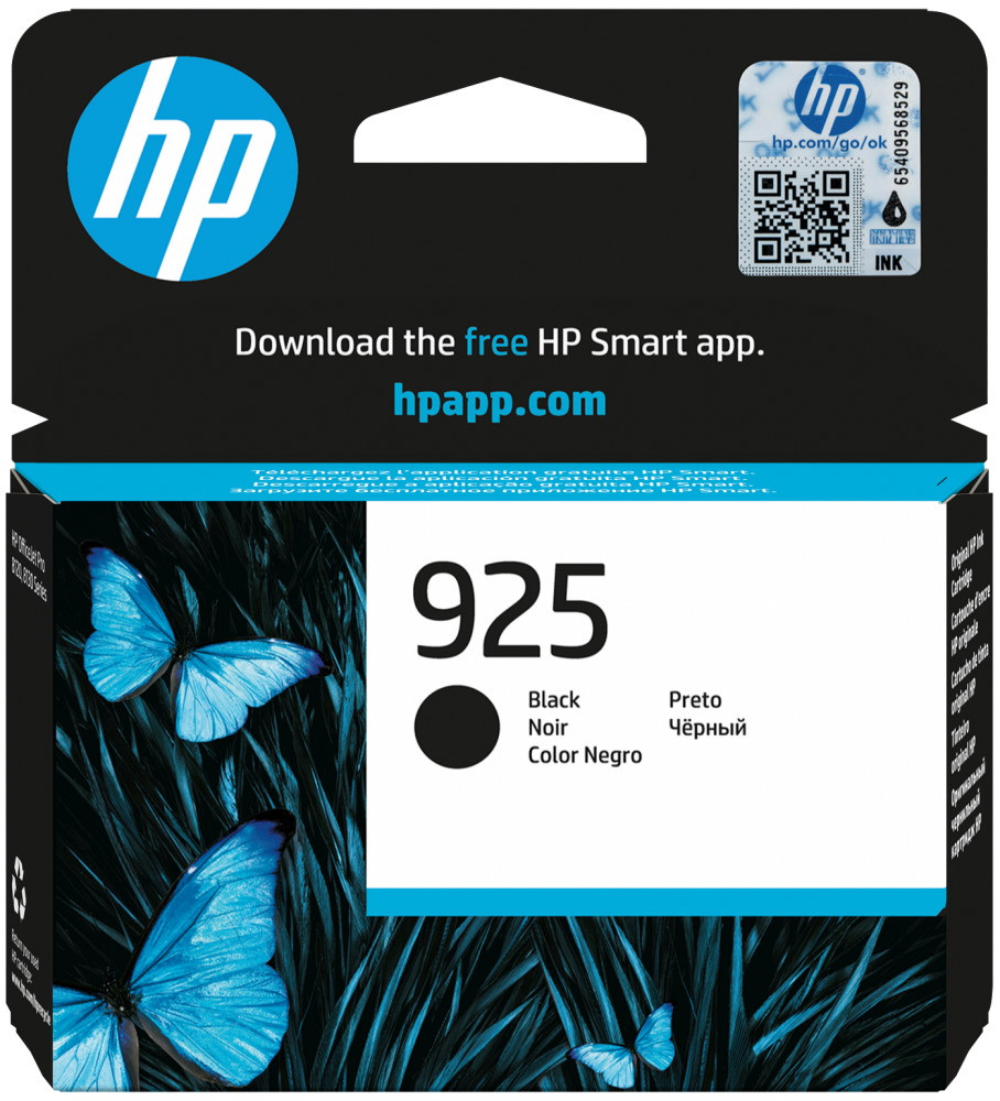 HP 925 Černá originální inkoustová kazeta