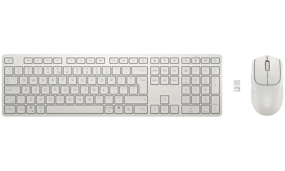 HP Bezdrátová klávesnice a myš 490C - bílá