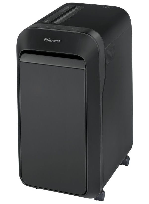 FELLOWES skartovač LX 221/ křížový řez 2x12mm/ objem koše 30 l/ stupeň utajení P-5 (tajné)/ černý