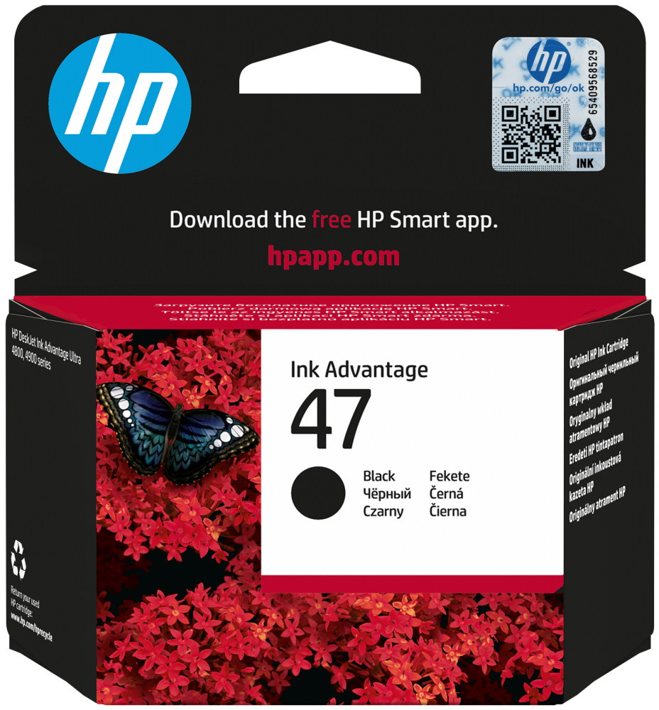 HP 47 Černá originální kazeta DeskJet 4828