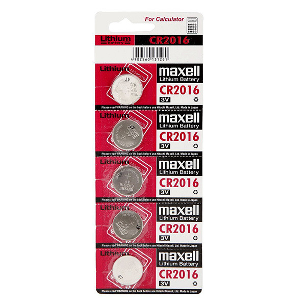 Maxell Jednorázová lithiová baterie CR2016, 5-pack