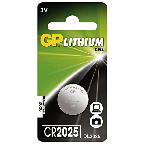 GP Jednorázová lithiová baterie CR2025, 1-pack