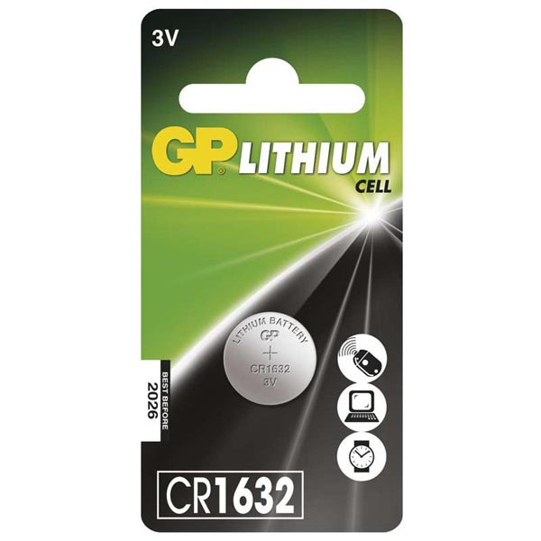 GP Jednorázová lithiová baterie CR1632, 1-pack