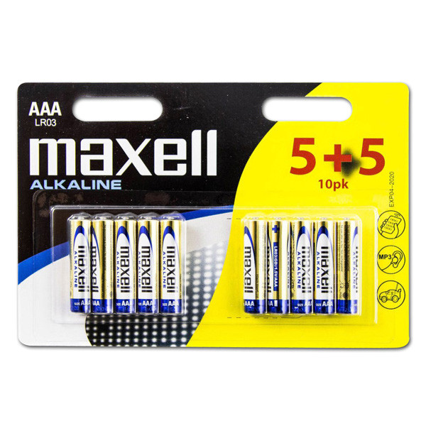 Maxell Jednorázová alkalická baterie AAA, 10-pack