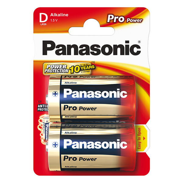 Panasonic Jednorázová alkalická baterie D, 2-pack