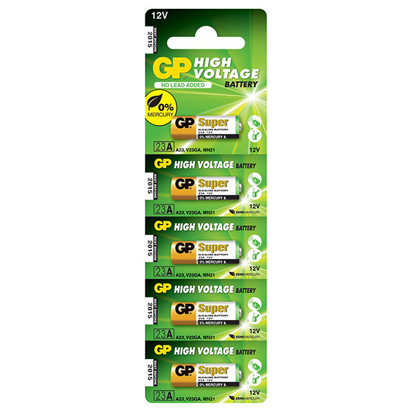 GP Jednorázová alkalická baterie A23, 5-pack