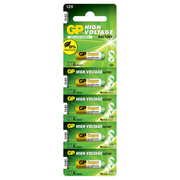 GP Jednorázová alkalická baterie A27, 5-pack